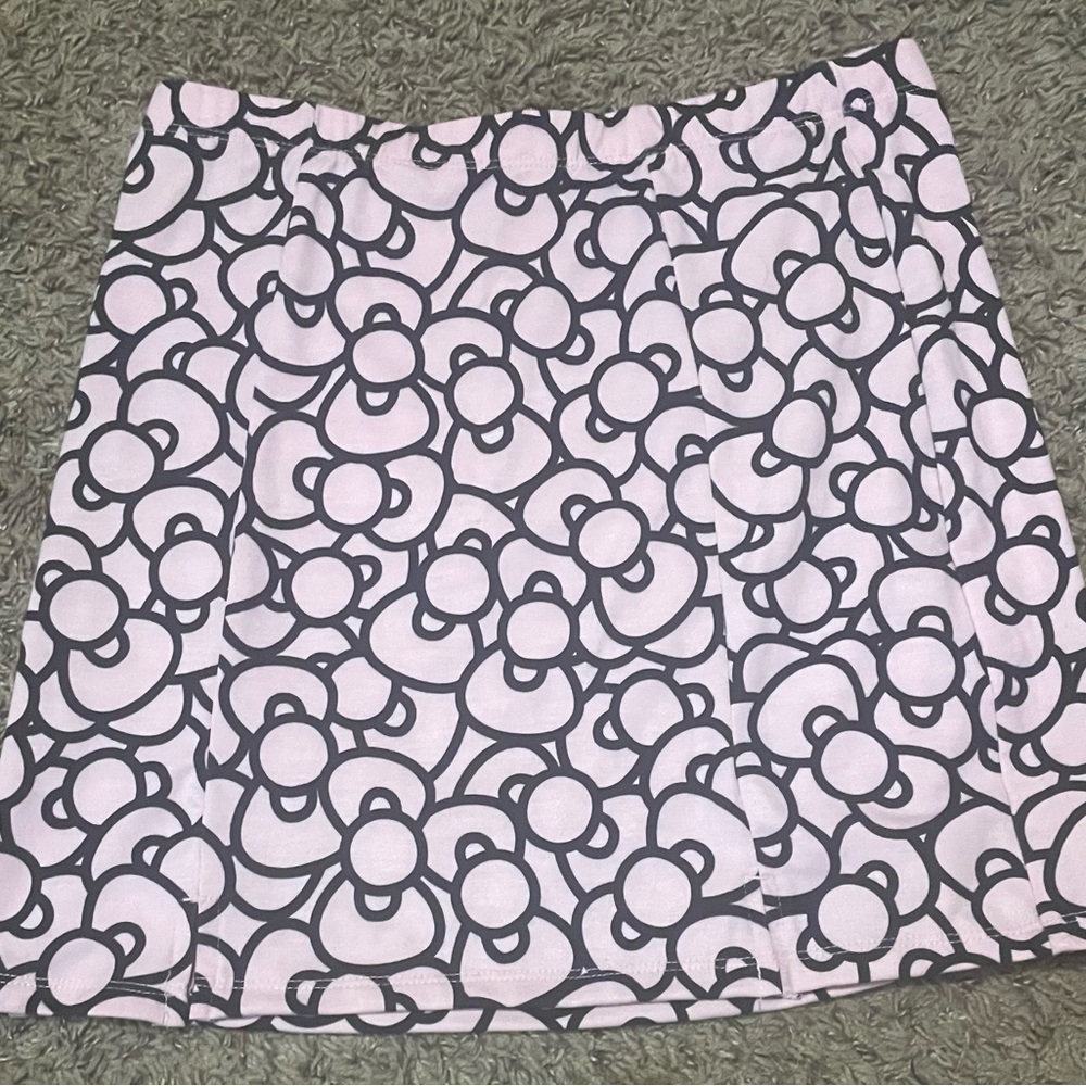 Sanrio Pink and Black Floral Mini Skirt